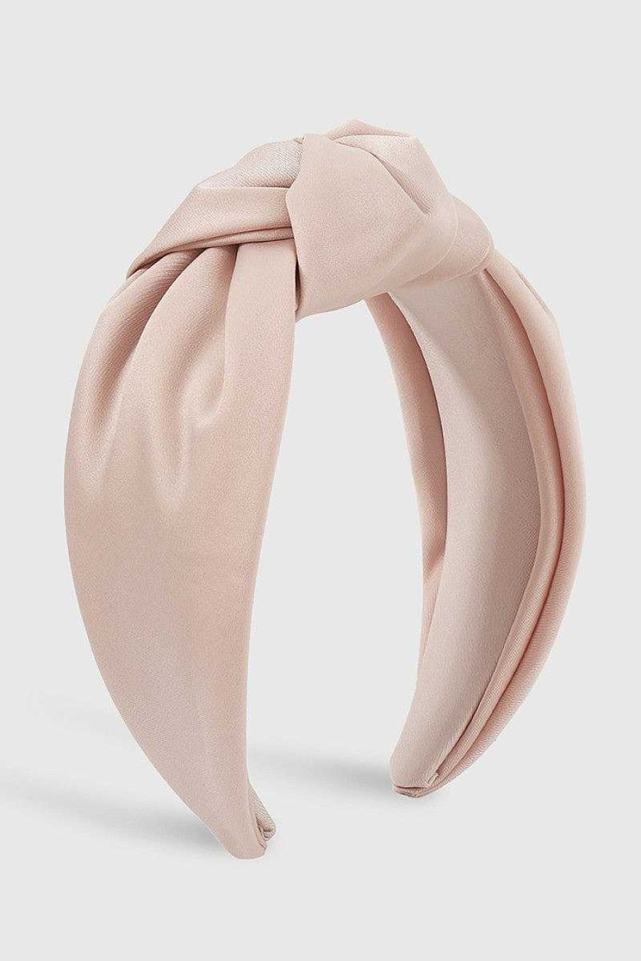 Accessories Medy Jewelry Hair Ties & Clips | Satin Top Knot Headband - Pink