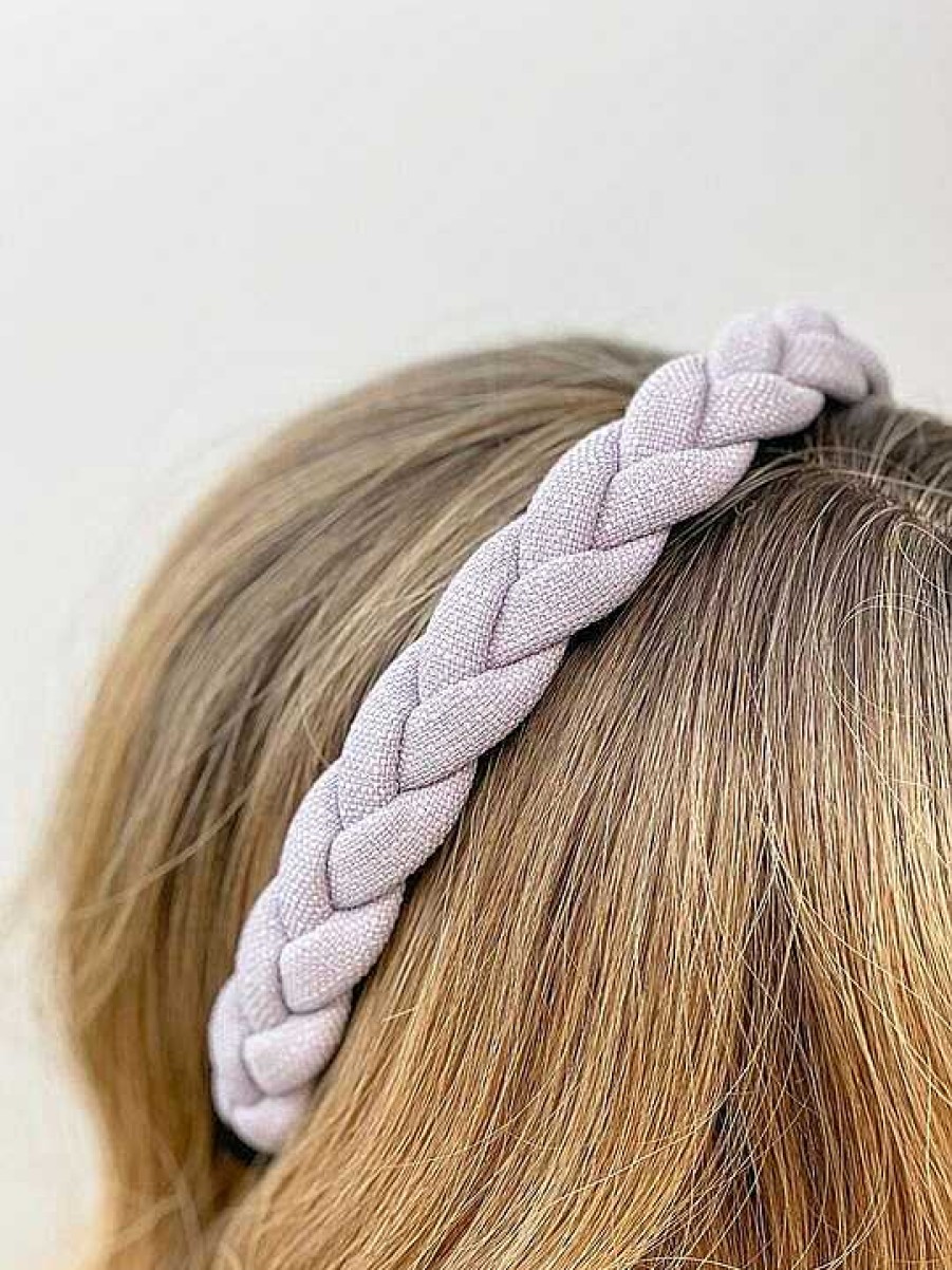 Accessories Prep Obsessed FC Headbands | Textured Braid Headband - Lavender