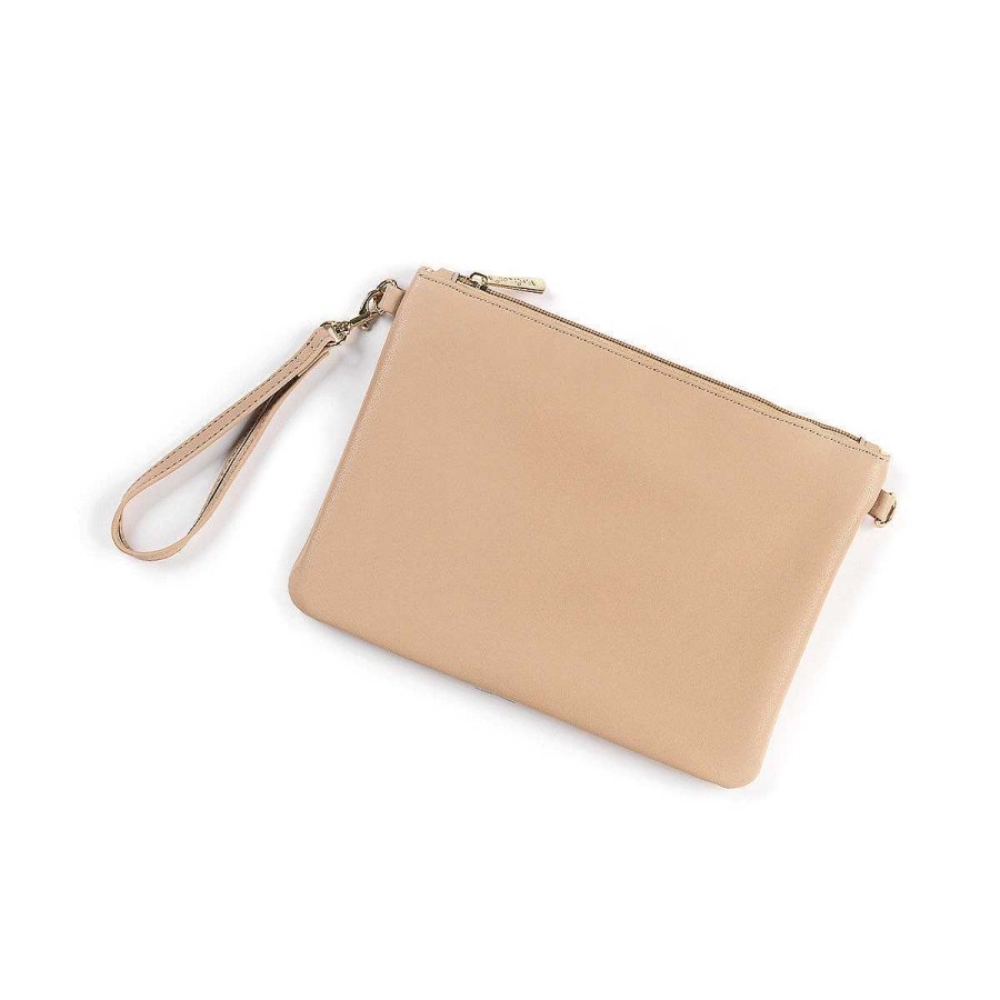 Accessories Wholesale Boutique Wristlets & Clutches | Doorbuster: Tan Madeline Wristlet (Ships In 1-2 Weeks)