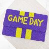 Accessories Prep Obsessed TL Crossbody Bags | Game Day' Beaded Clutch & Convertible Crossbody - Purple & Yellow