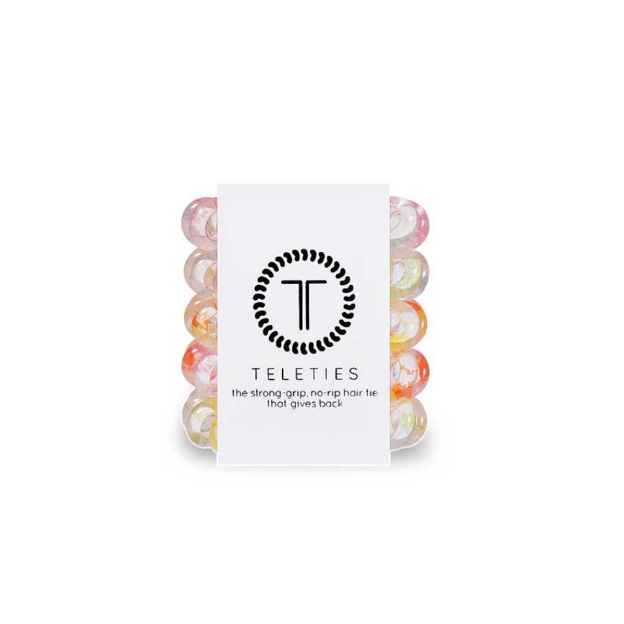 Accessories Teleties Hair Ties & Clips | Teleties Hair Tie - Tiny Band Pack Of 5 - Garden Party