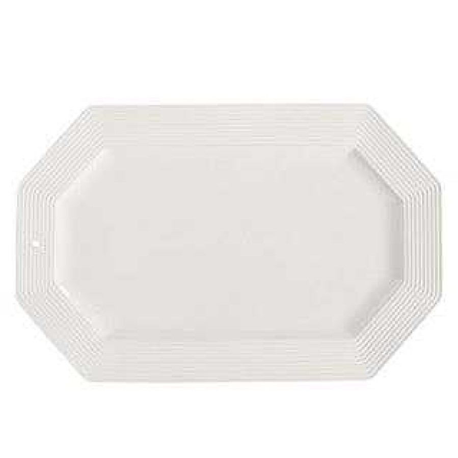 Home Decor Nora Fleming | Pinstripes Octagonal Platter By Nora Fleming