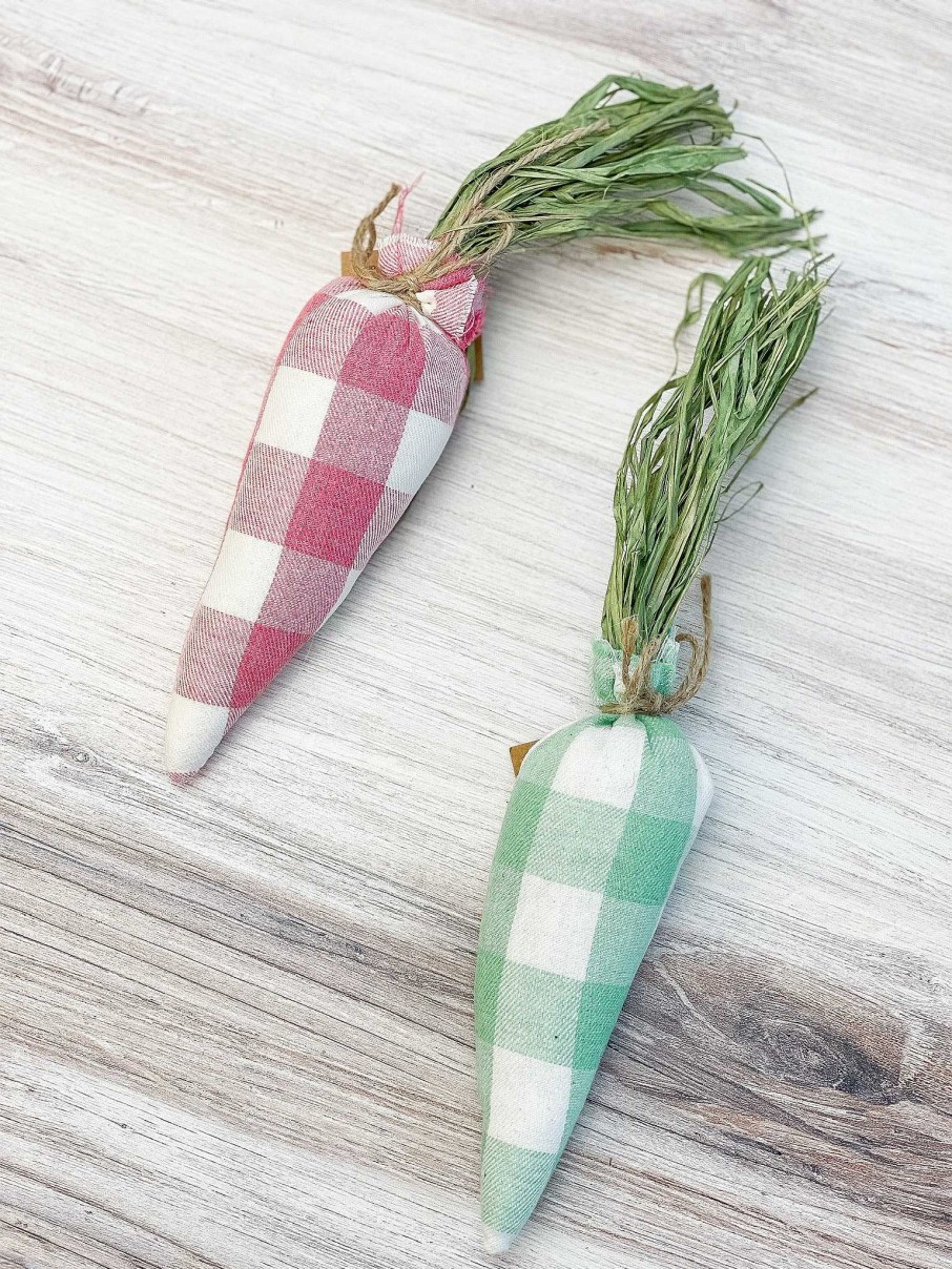 Home Decor Collins | Pink Gingham Fabric Carrot