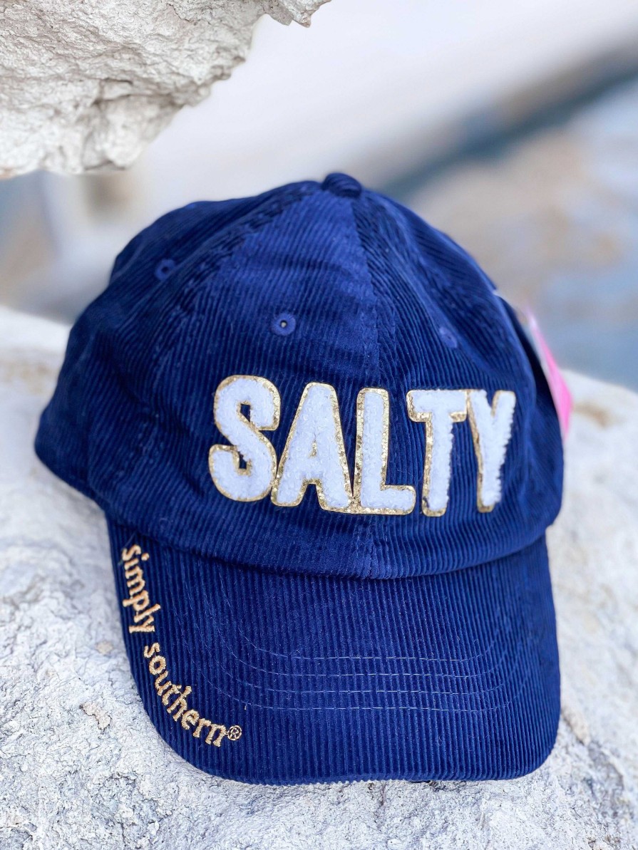 Accessories Simply Southern Ball Caps | Salty' Chenille Patch Hat By Simply Southern