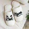 Shoes Prep Obsessed JTC | Cat Mama' Embroidered Fuzzy Slippers