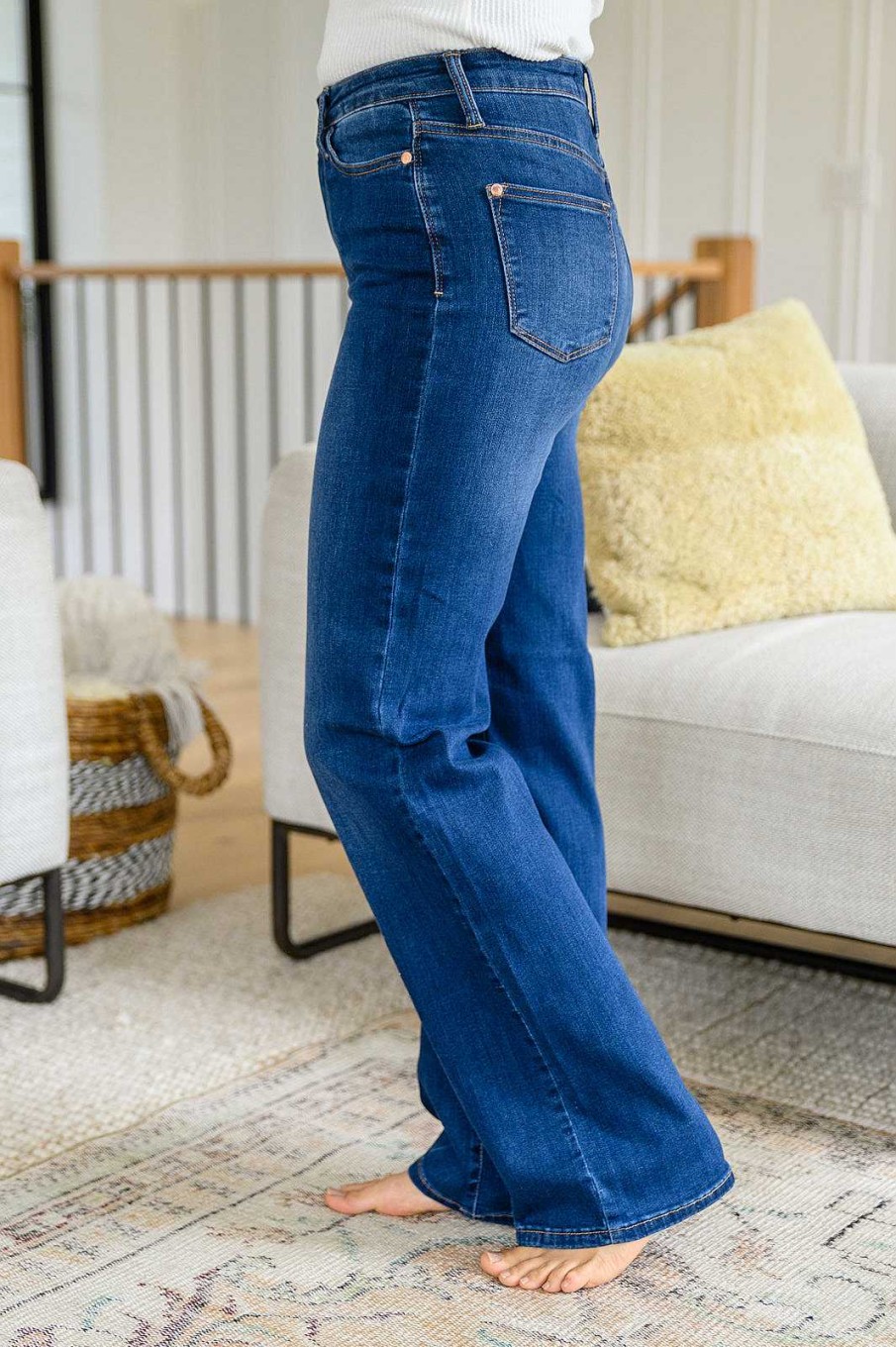 Clothing LHFourth Denim | Daria Front Seam Wide Leg Trouser Jeans By Judy Blue