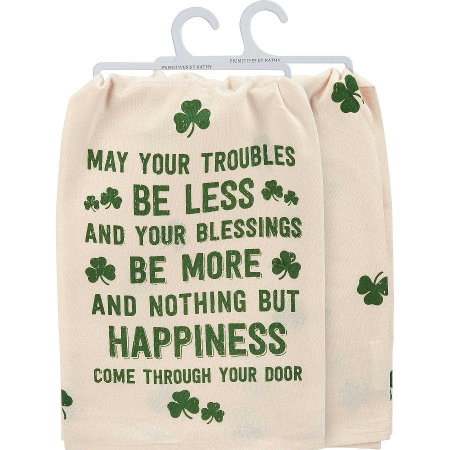 Home Decor Primitives By Kathy | Nothing But Happiness' St Patrick'S Kitchen Towel