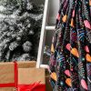 Home Decor Ave Shops | Holiday Fleece Blanket In Neon Trees