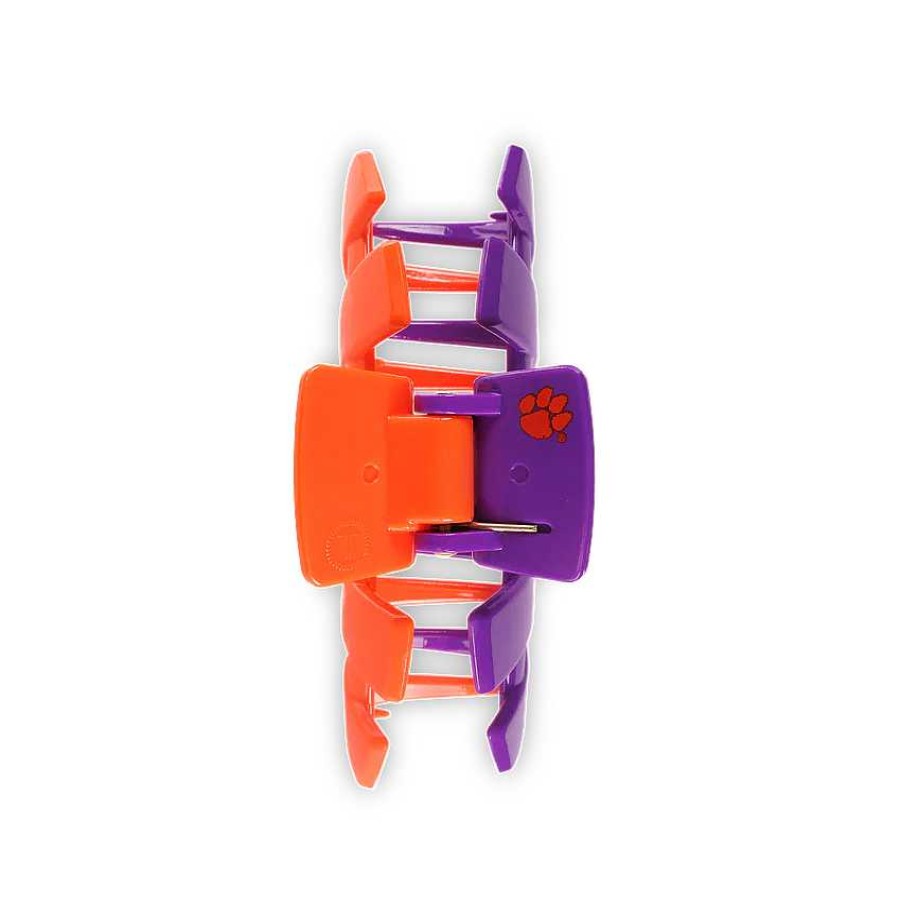 Accessories Teleties Hair Ties & Clips | Medium Teleties Claw Clip - Clemson University