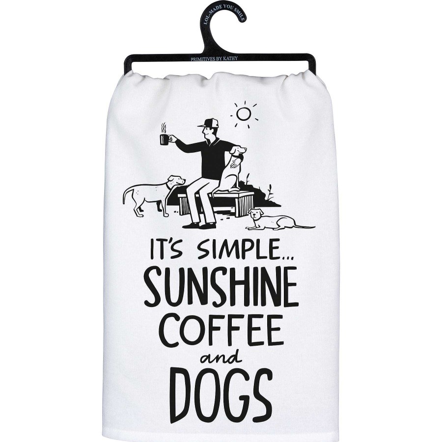 Home Decor Primitives By Kathy | Sunshine, Coffee, & Dogs' Kitchen Towel