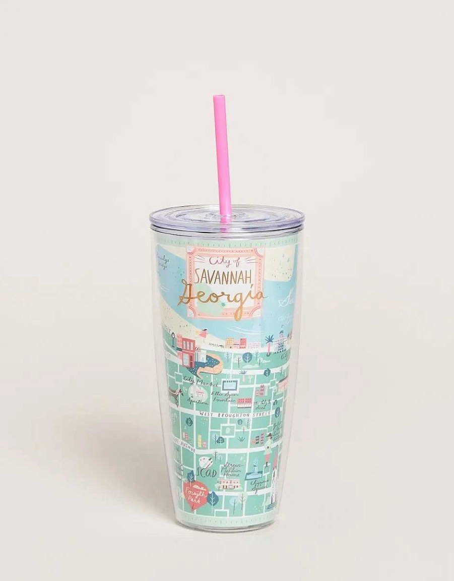 Home Decor Spartina | Historic Savannah Clear 24 Oz Drink Tumbler By Spartina