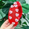 Accessories Prep Obsessed TL Headbands | Conversation Heart Headband - Red/White Hearts