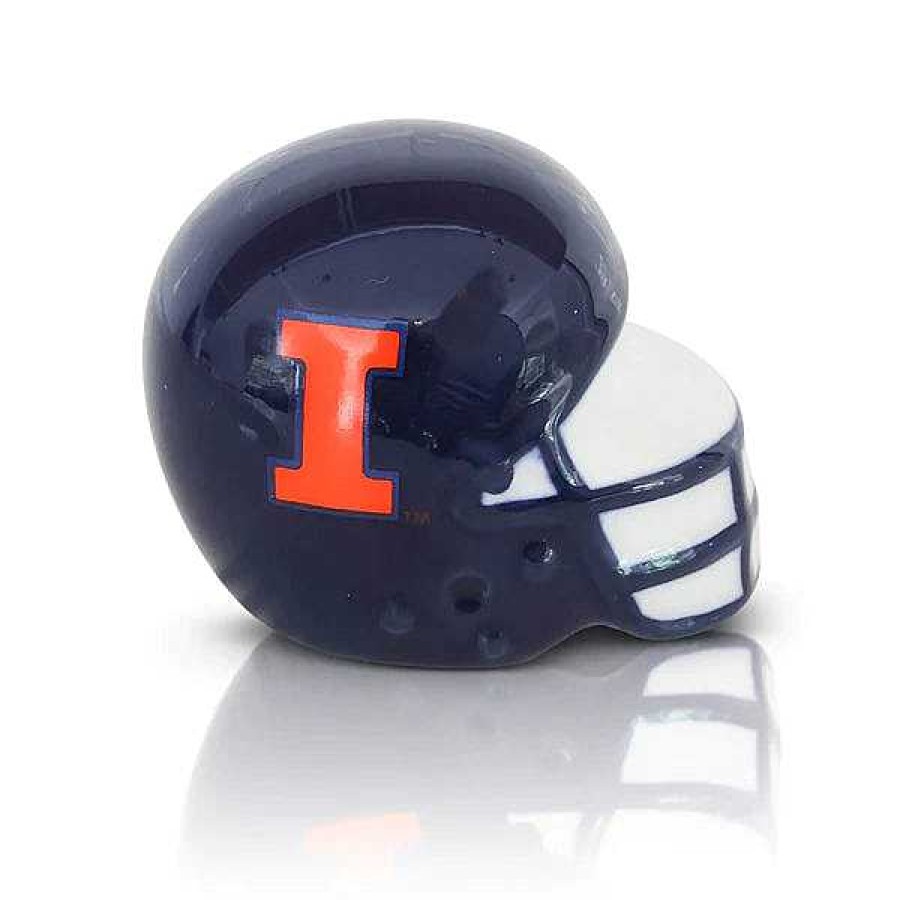 Home Decor Nora Fleming | University Of Illinois Football Helmet Mini By Nora Fleming