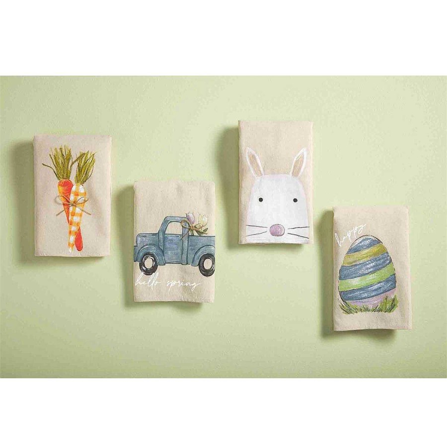 Home Decor Mud Pie | Painted Easter Towels By Mud Pie