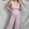 Clothing Kiwidrop Rompers & Jumpsuits | Final Sale: Fawnfit Wide Leg Sleeveless Jumpsuit With Built-In Bra