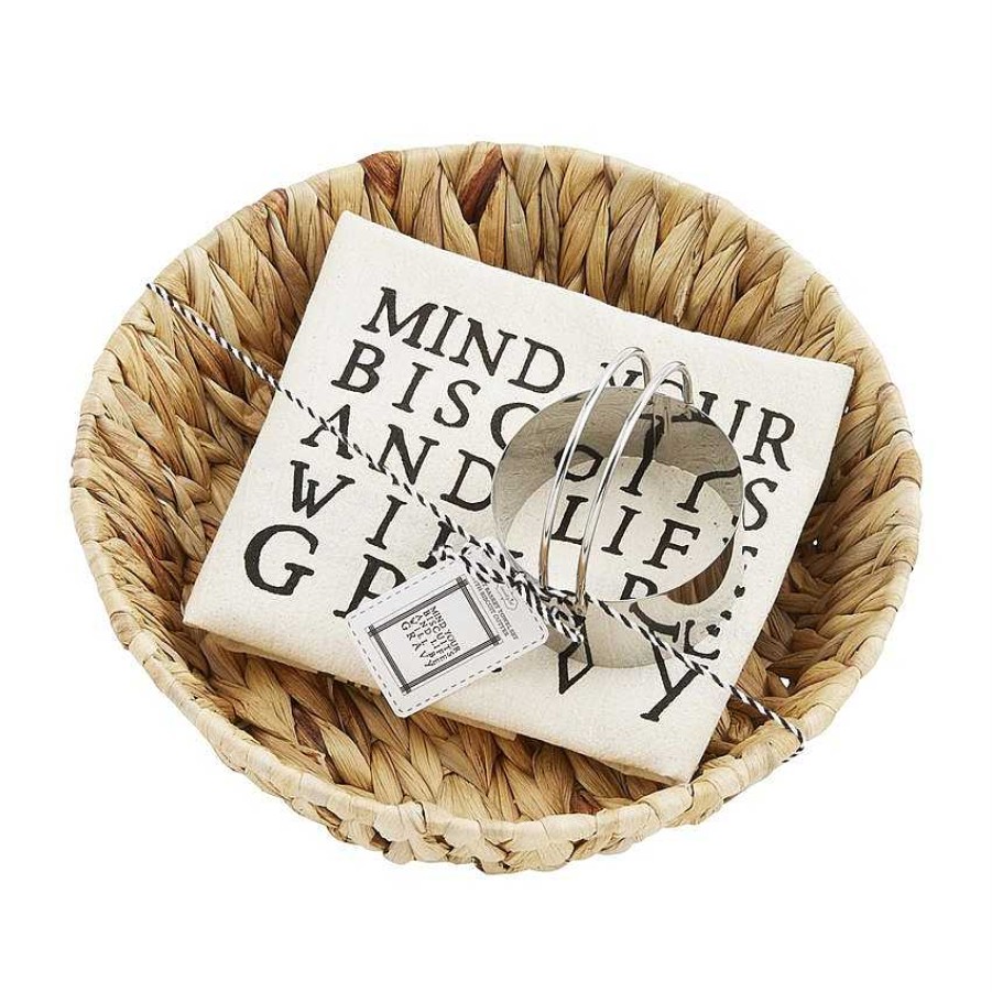 Home Decor Mud Pie | Biscuit Basket Set By Mud Pie