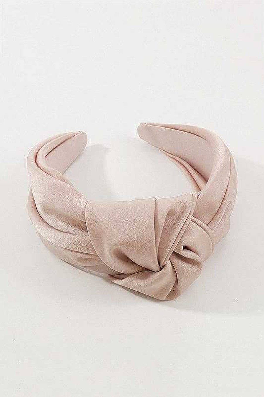 Accessories Medy Jewelry Hair Ties & Clips | Satin Top Knot Headband - Pink