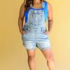 Clothing Ave Shops Denim | Devon Distressed Shortalls By Judy Blue