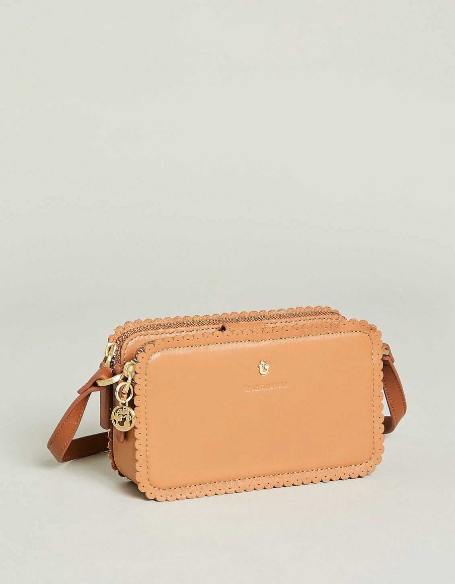 Accessories Spartina Crossbody Bags | Pecan Almond Rowan Crossbody By Spartina