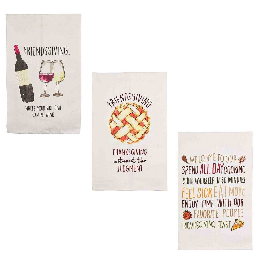 Home Decor Mud Pie | Friendsgiving Towels By Mud