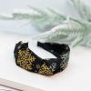 Accessories Prep Obsessed LM Headbands | Gold Snowflakes Top Knot Headband