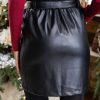 Clothing Grace and Lace Skirts | Black Butter Faux Leather Skirt By Grace & Lace (Ships In 1-2 Weeks)