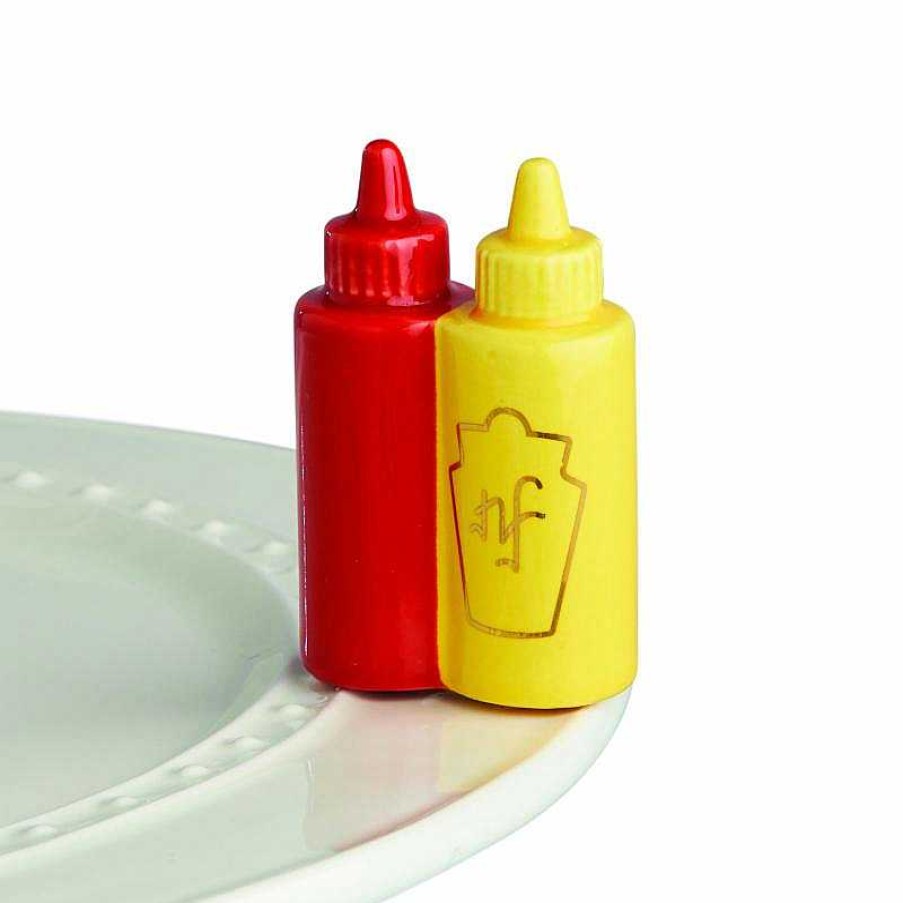 Home Decor Nora Fleming | Ketchup And Mustard Mini By Nora Fleming