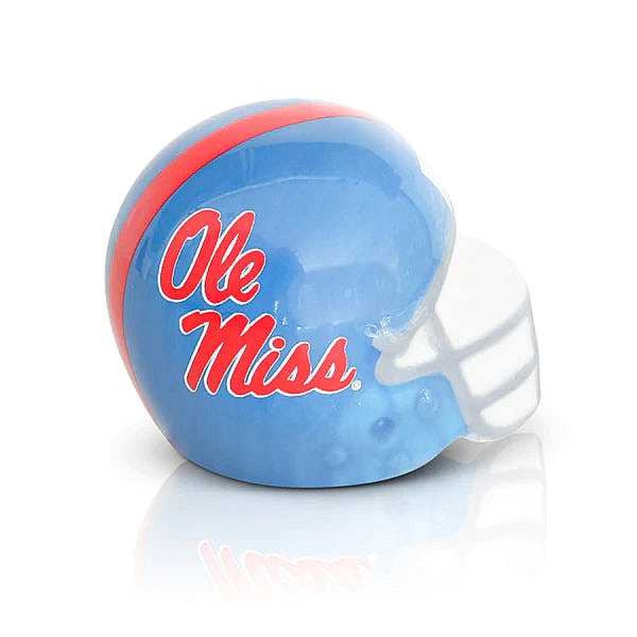 Home Decor Nora Fleming | Ole Miss Football Helmet Mini By Nora Fleming