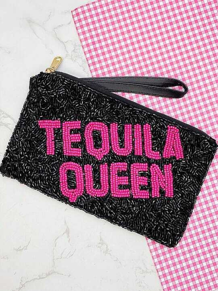 Accessories Prep Obsessed TL Wristlets & Clutches | Tequila Queen' Beaded Zip Wristlet