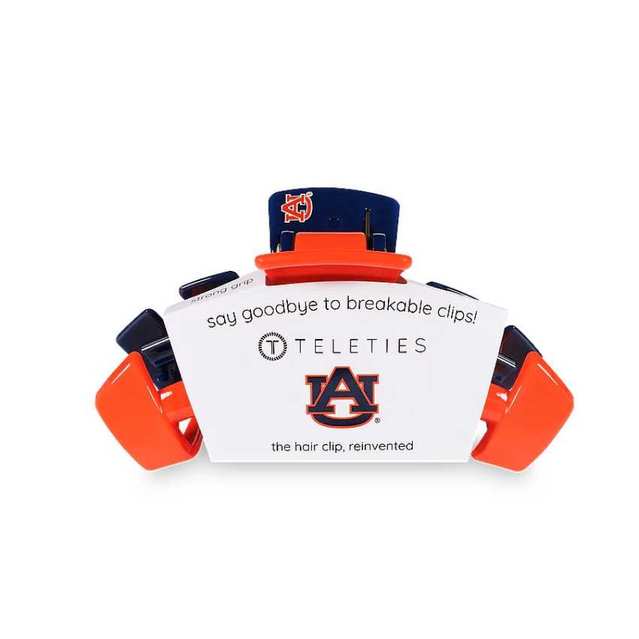 Accessories Teleties Hair Ties & Clips | Medium Teleties Claw Clip - Auburn University