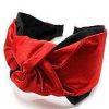 Accessories Prep Obsessed W&T Headbands | Jumbo Puffy Knotted Headbands - Red & Black