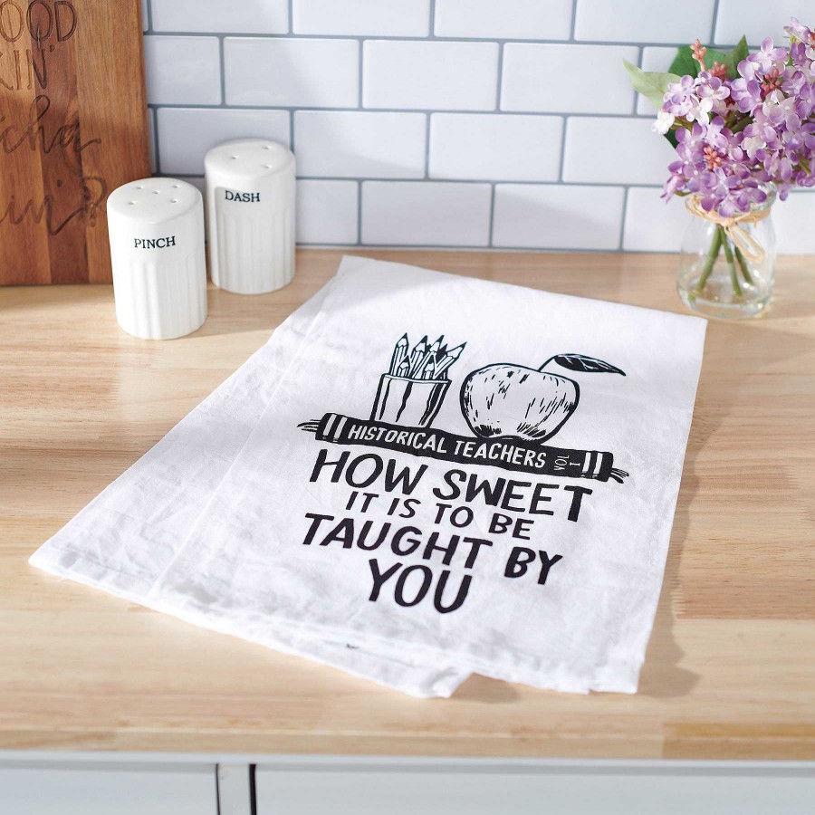 Home Decor Primitives By Kathy | How Sweet It Is To Be Taught By You' Kitchen Towel