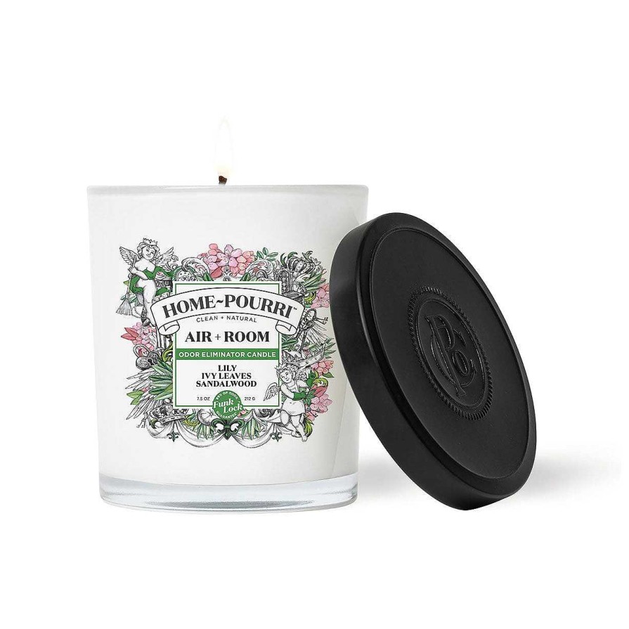 Home Decor Poopourri | Lily Ivy Leaves Sandalwood Candle By Poo-Pourri