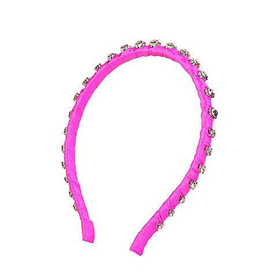 Accessories Lifeguard Press Hair Ties & Clips | Embellished Skinny Headband By Lilly Pulitzer - Havana Pink