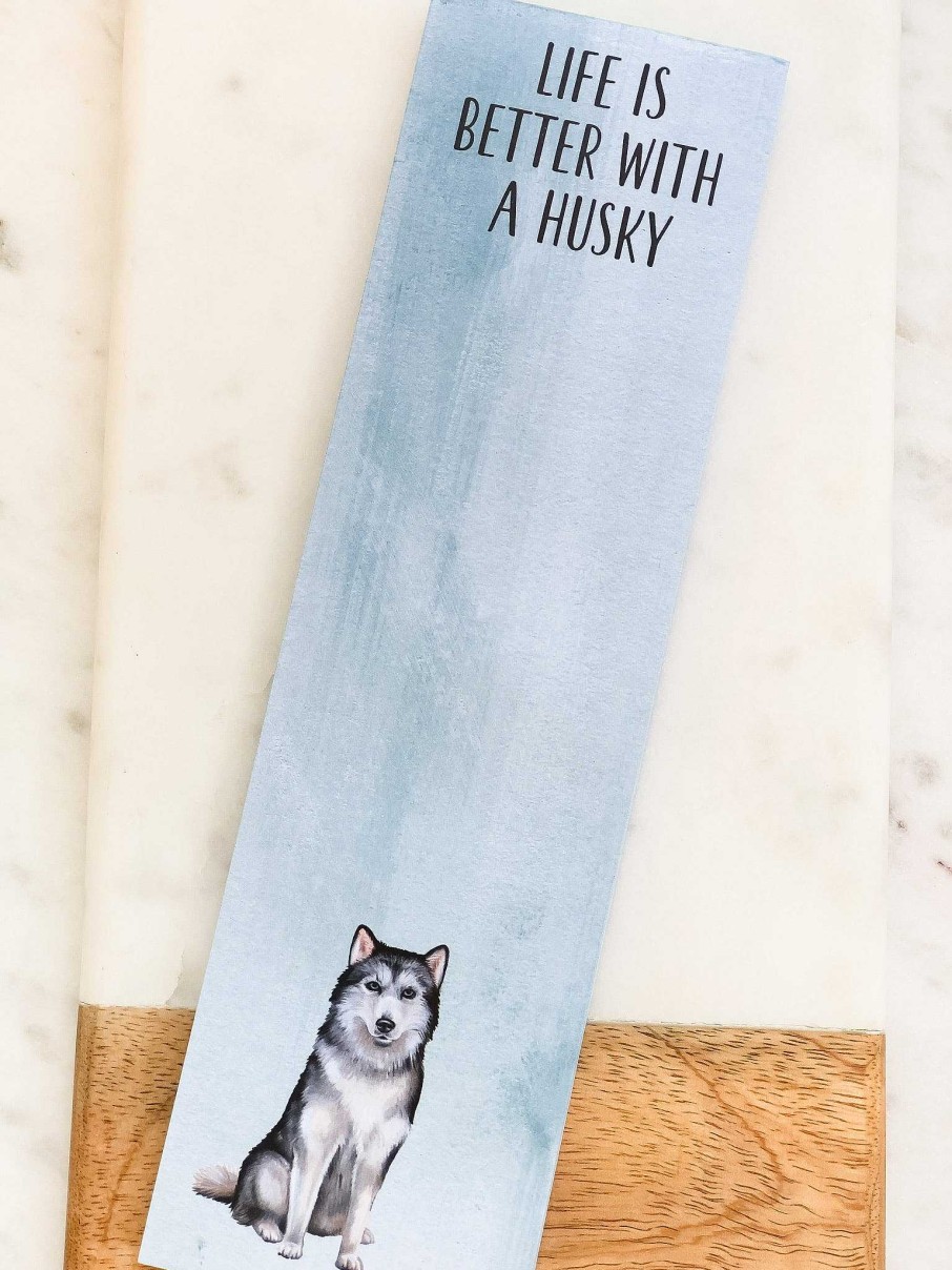 Home Decor Primitives By Kathy | Life Is Better With A Husky' Magnetic Notepad