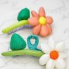 Accessories Prep Obsessed JJ Hair Ties & Clips | Puffy Flower Hair Clip - White