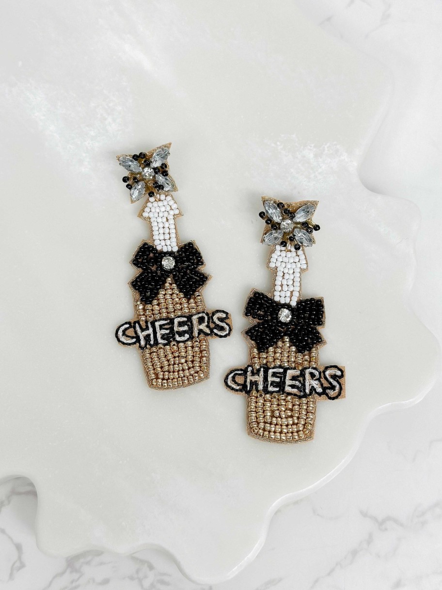 Clothing Prep Obsessed W&T Vests | Cheers' Champagne Statement Earrings