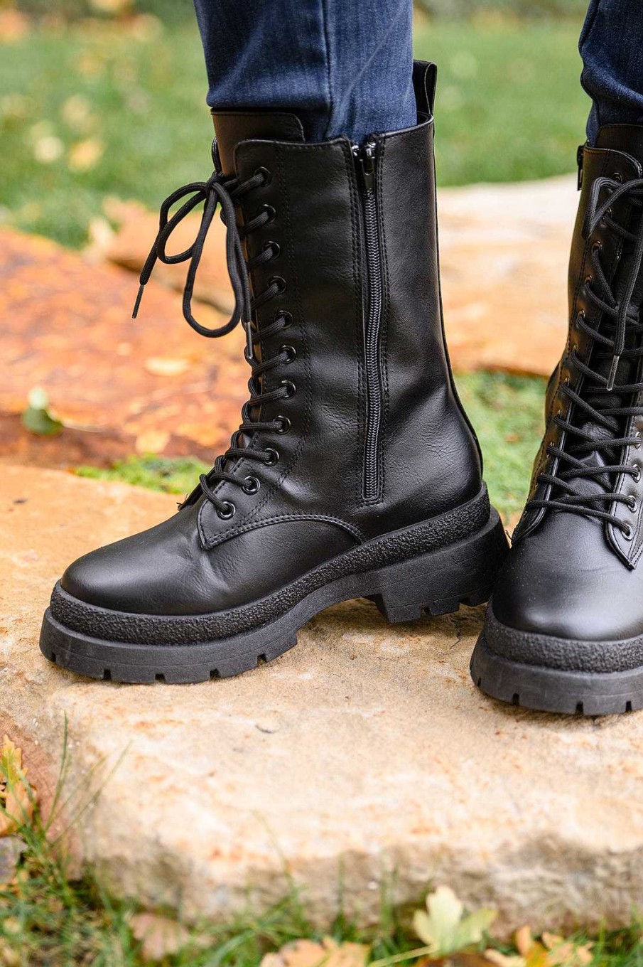 Shoes LDW Sale | Fresh Feels Combat Boots In Black