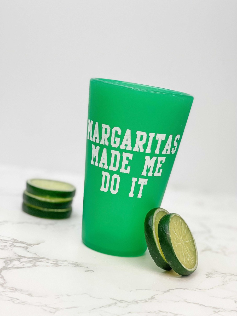 Home Decor SiliPint | Margaritas Made Me Do It' 16 Oz Silicone Pint Glass