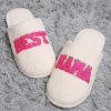 Shoes Prep Obsessed JTC | Best Mama' Embroidered Fuzzy Slippers - White