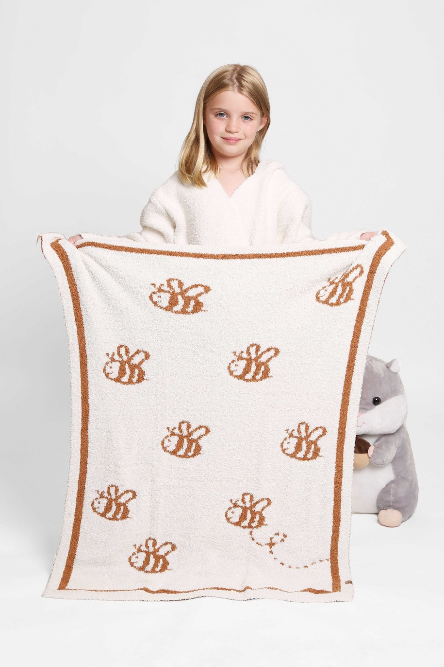 Home Decor Prep Obsessed JTC | Luxury Cozy Kids Blanket - Bees