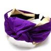 Accessories Prep Obsessed W&T Hair Ties & Clips | Jumbo Puffy Knotted Headbands - Purple & Gold