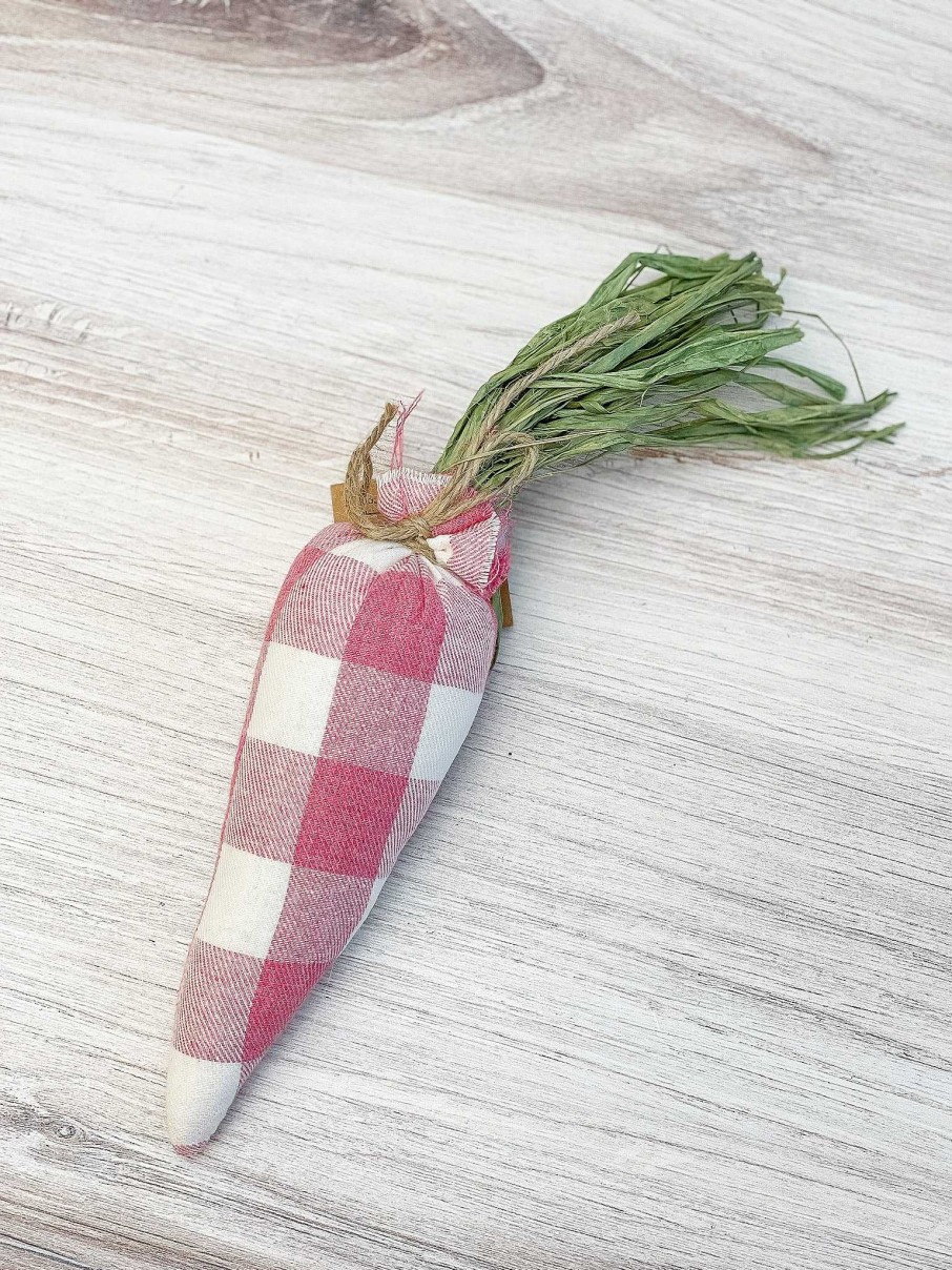 Home Decor Collins | Pink Gingham Fabric Carrot