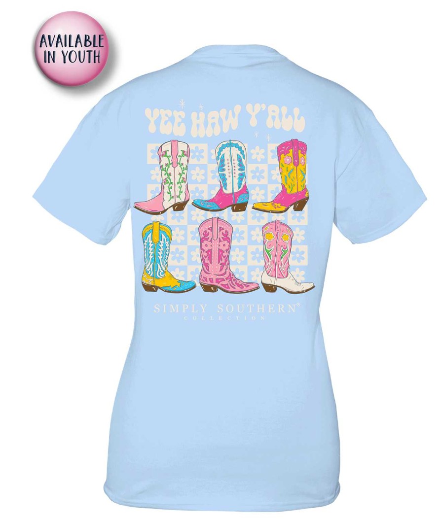 Clothing Simply Southern Preppy Tees | Yeehaw Y'All' Short Sleeve Tee By Simply Southern