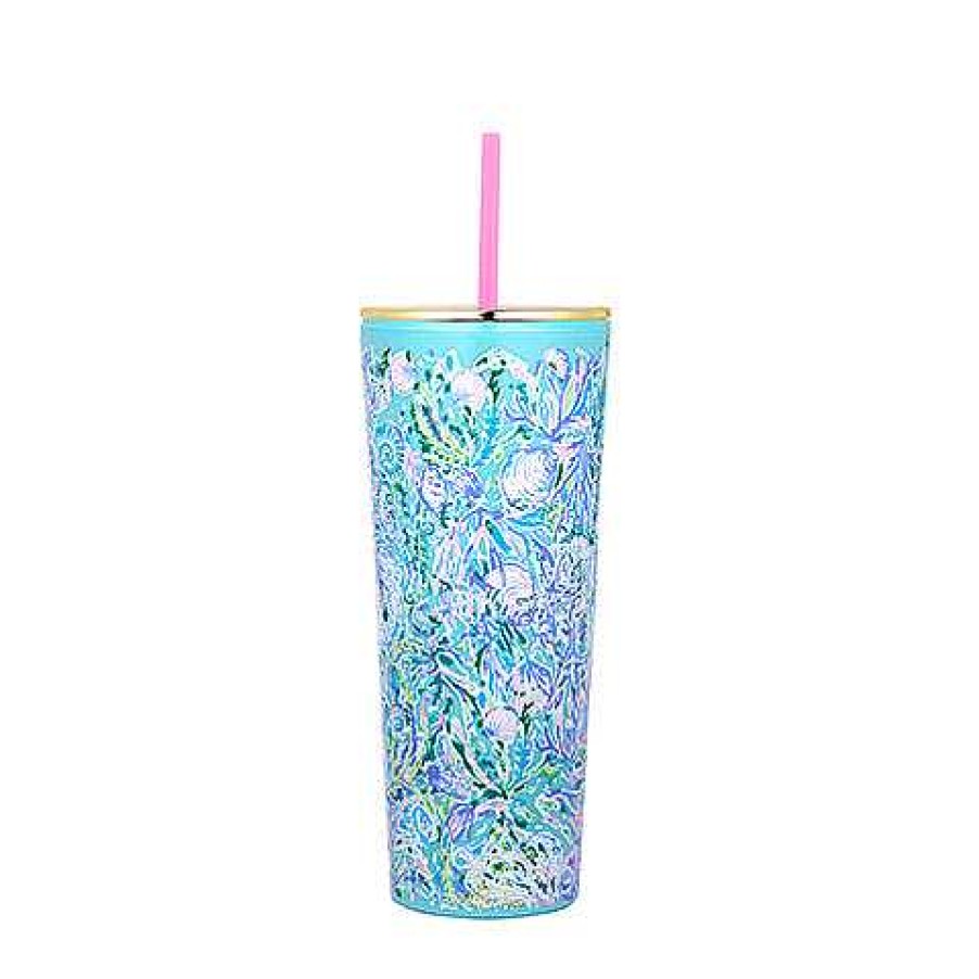 Home Decor Lifeguard Press | Tumbler With Straw By Lilly Pulitzer - Soleil It On Me