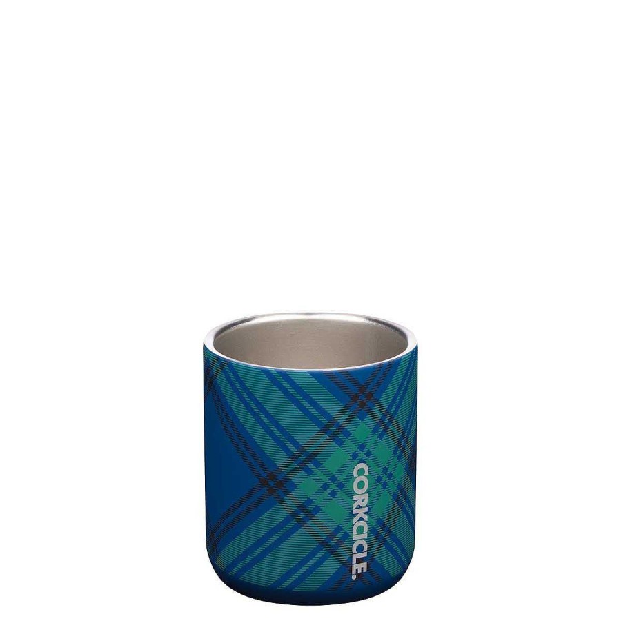 Home Decor Corkcicle | Blackwatch Plaid 12 Oz Stainless Steel Buzz Cup By Corkcicle