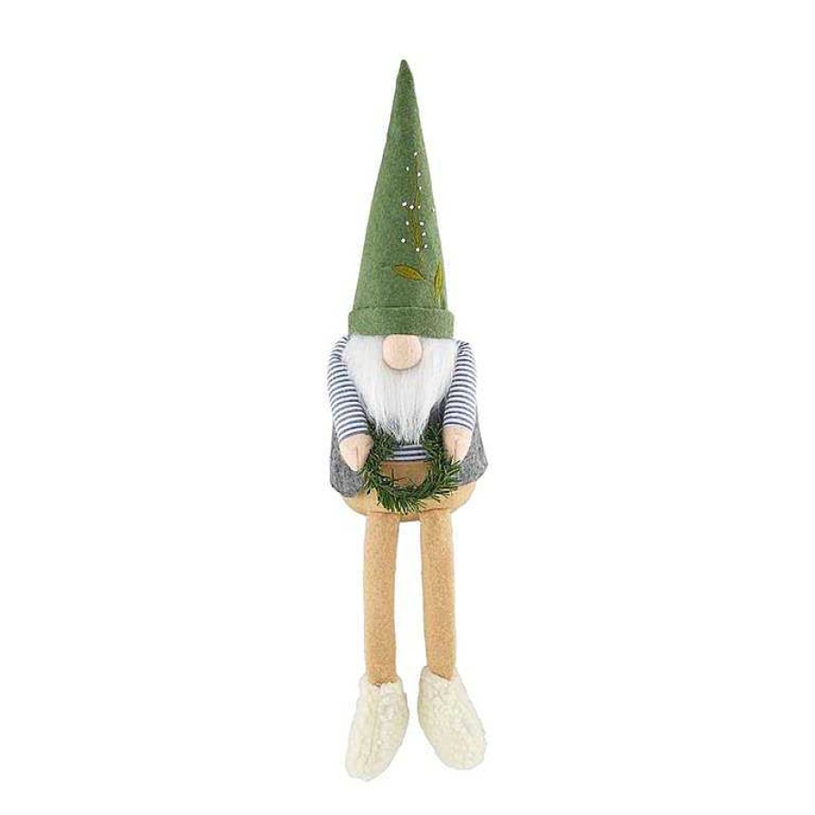 Home Decor Mud Pie | Deluxe Garden Dangle Gnomes By Mud Pie