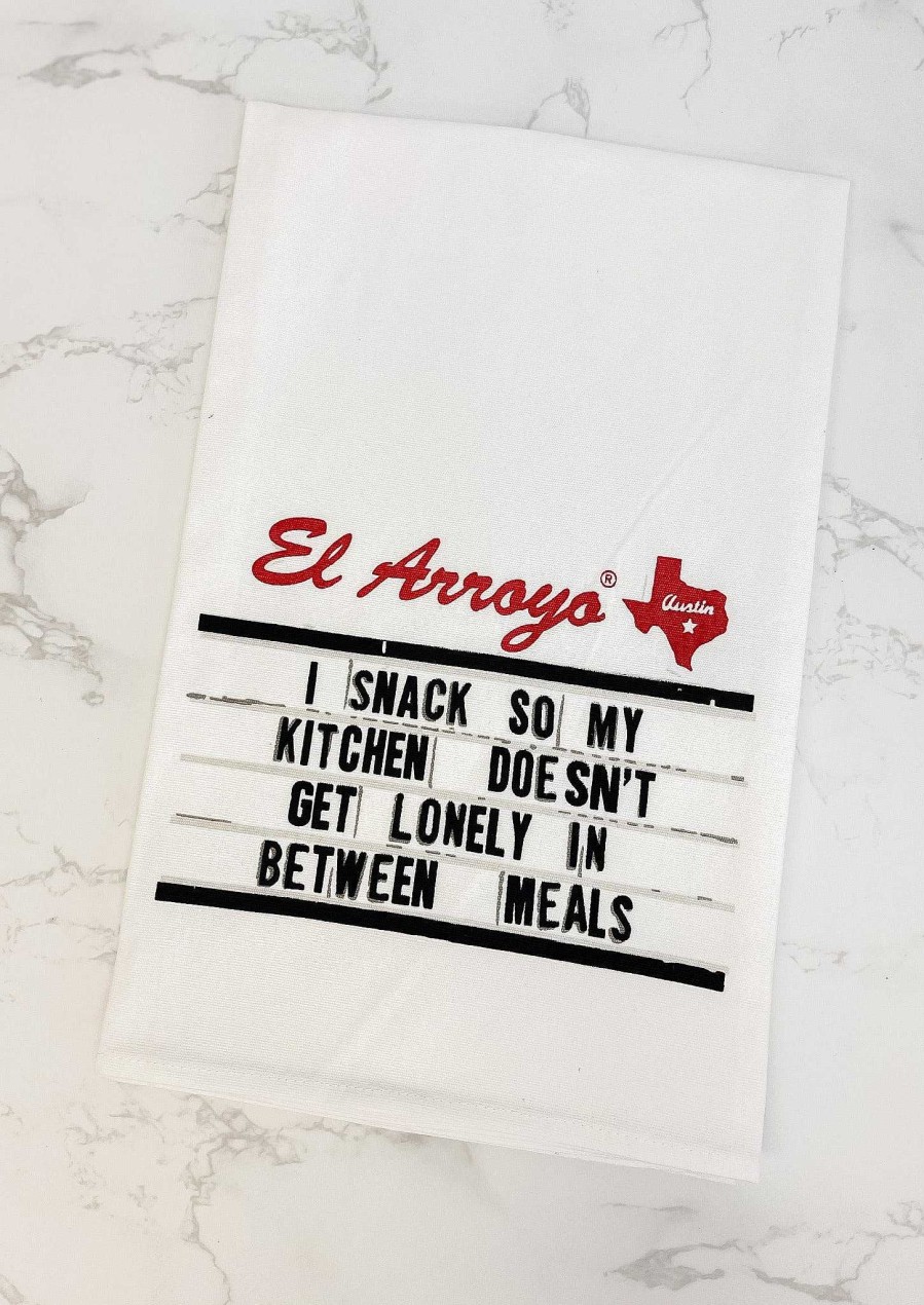 Home Decor El Arroyo | I Snack So My Kitchen Doesn'T Get Lonely' Tea Towel