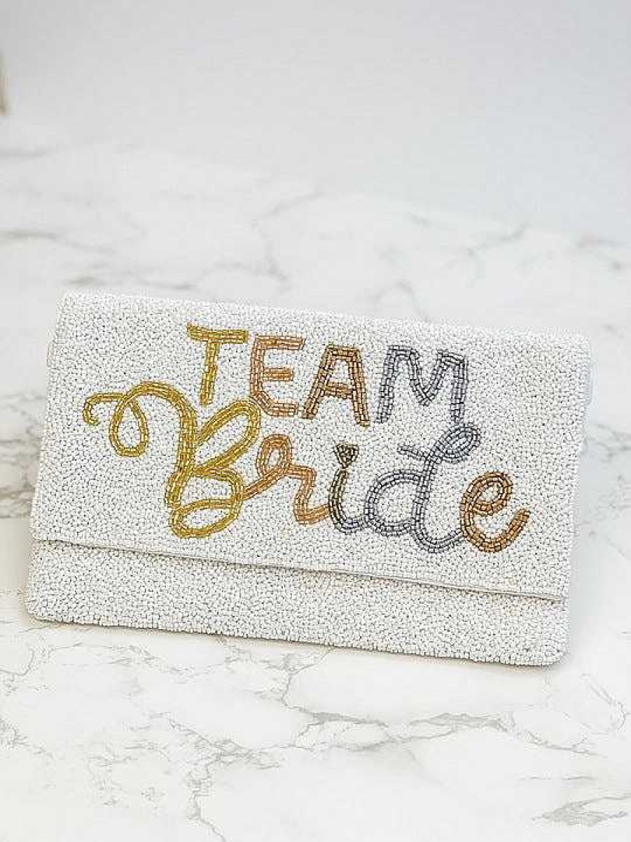 Accessories Prep Obsessed TL Crossbody Bags | Team Bride' Beaded Convertible Crossbody Bag