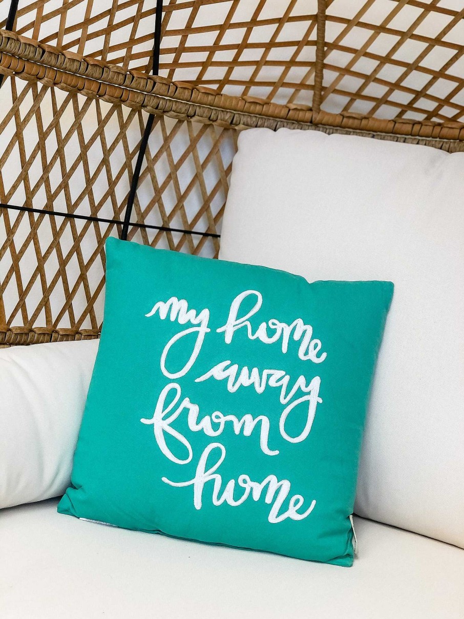 Home Decor Primitives By Kathy | My Home Away From Home' Throw Pillow